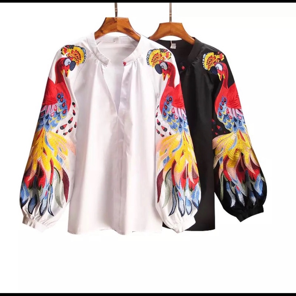 Embroidery Long-Sleeved Shirt